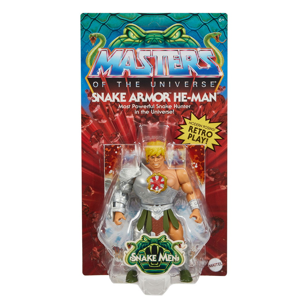 VP leicht beschädigt!!! Masters of the Universe Origins Actionfigur Snake Armor He-Man 14 cm MATTHKM64 0194735104222