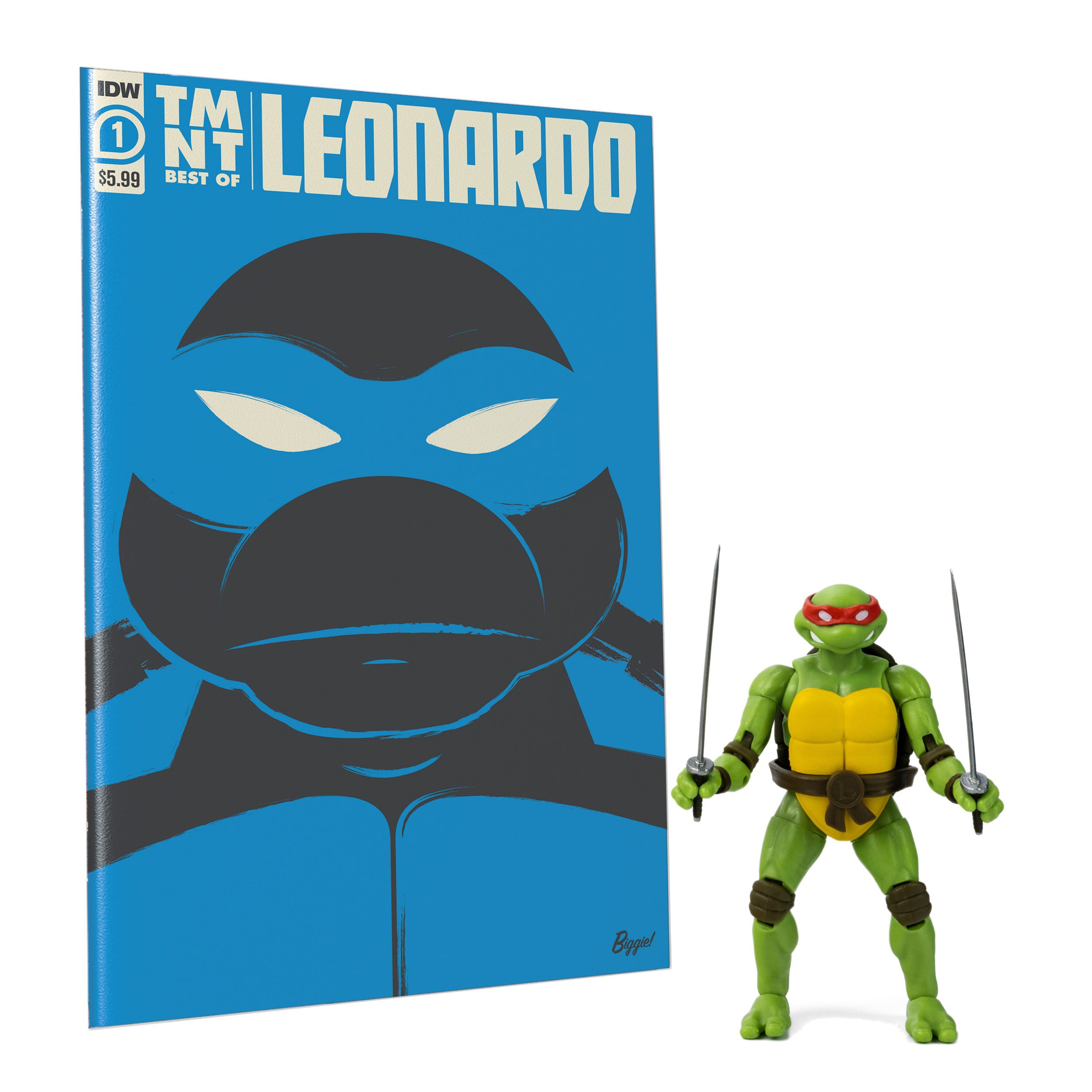 Teenage Mutant Ninja Turtles BST AXN x IDW Actionfigur & Comic Leonardo Exclusive 13 cm TLSBATMNTLEOCOM01 850018355810