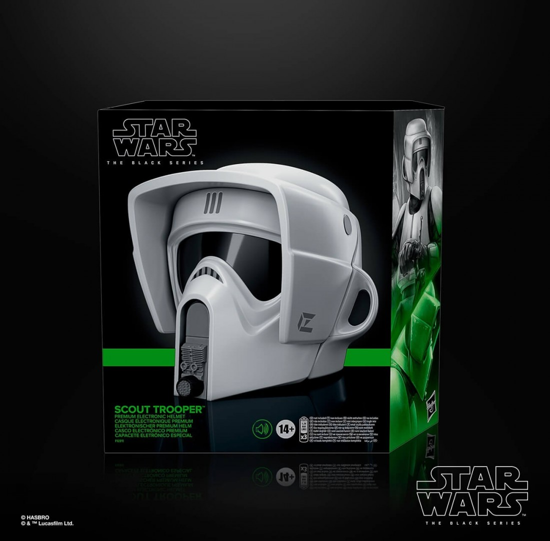 EU Import!!! Star Wars The Black Series Electronic Helmet Biker Scout   5010994197131