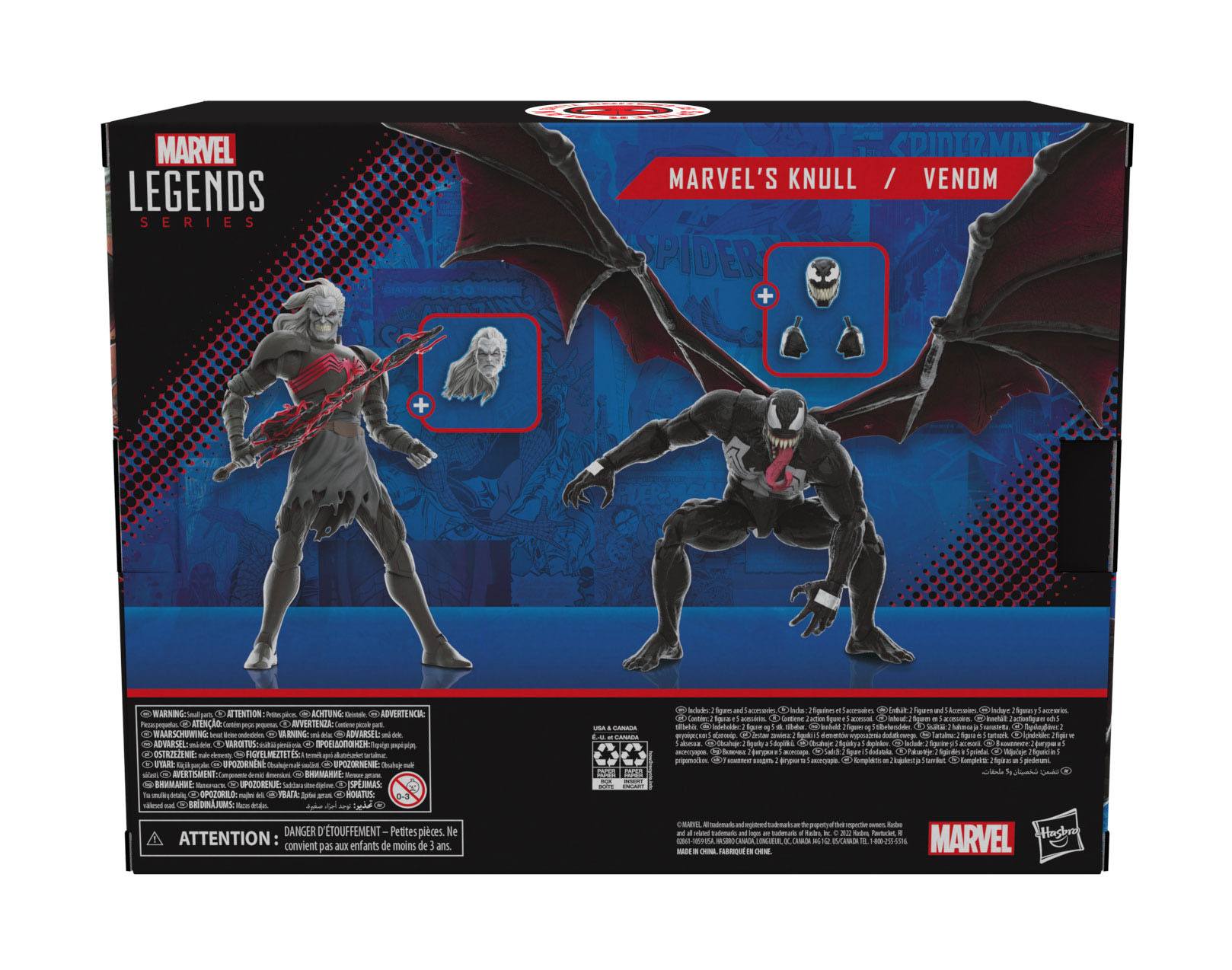 King in Black Marvel Legends Actionfiguren 2er-Pack 2022 Marvel's Knull & Venom 15 cm F34665L00 5010994160227