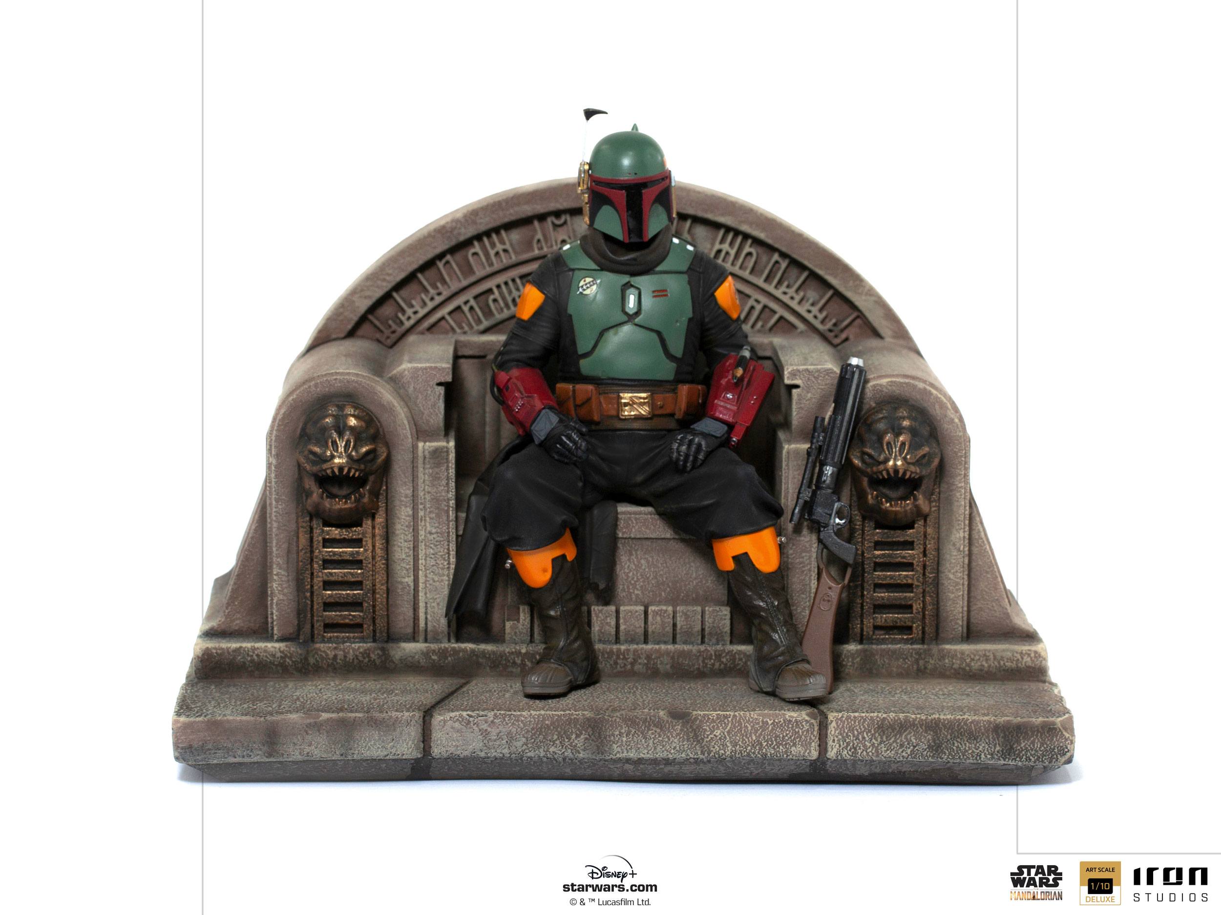 Star Wars The Mandalorian Deluxe Art Scale Statue 1/10 Boba Fett on Throne 18 cm LUCSWR45621-10 609963128099