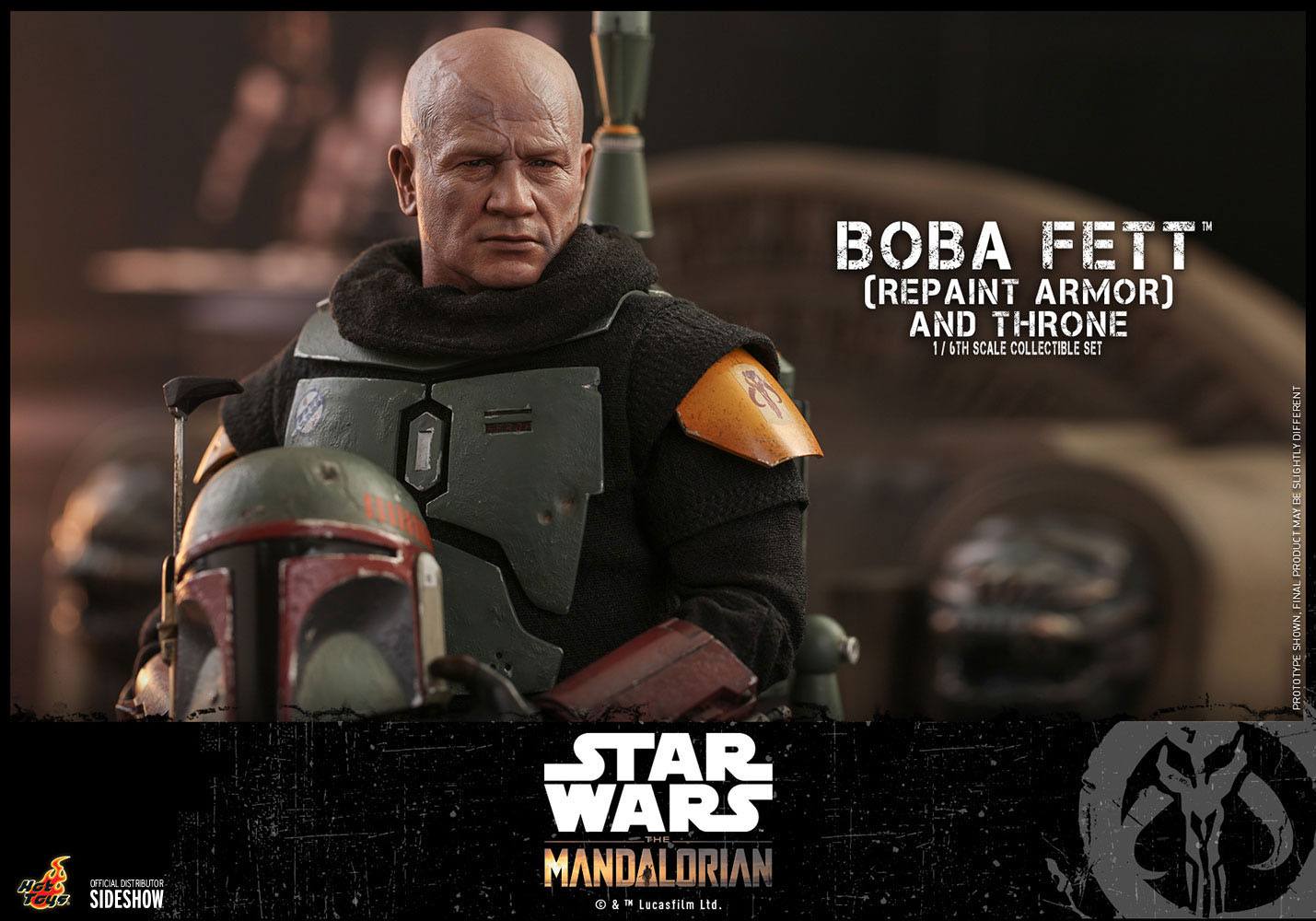 Star Wars The Mandalorian Actionfigur 1/6 Boba Fett (Repaint Armor) and Throne 30 cm HOT908858 4895228608802